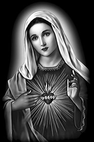 Непорочное Сердце Марии - картинки для гравировки